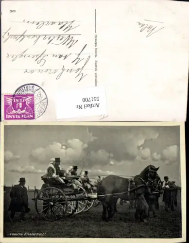 551700,Friesland Kleidertracht kutsche Pferd Tracht typen