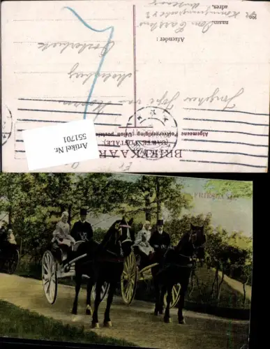551701,Friesland Kutsche Typen Tracht Pferd Pferde
