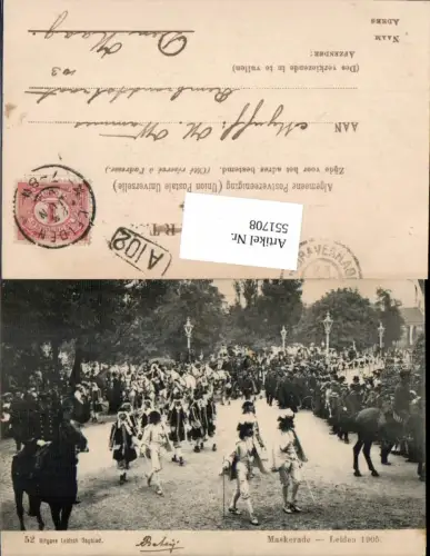 551708,Leiden Maskerade Kostüme Fasching Karneval 1905