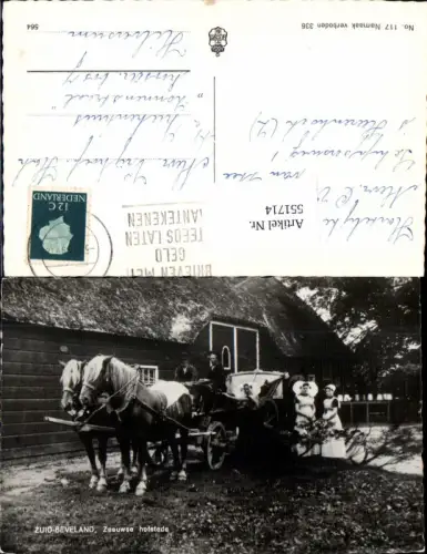 551714,Zuid Beveland Zeeuwse Hofstede Pferdefuhrwerk Pferde Fuhrwerk