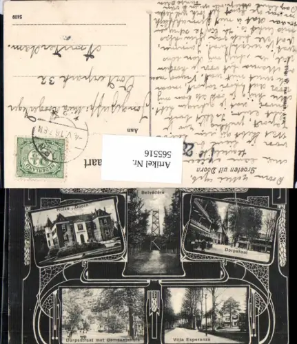 565516,Groeten uit Doorn Villa Esperanza Huize Doorn Straßen Jugendstil AK Art Nouveau