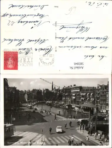 585941,Foto Ak Amsterdam Muntplein met Rokin Straßenbahn Nederland