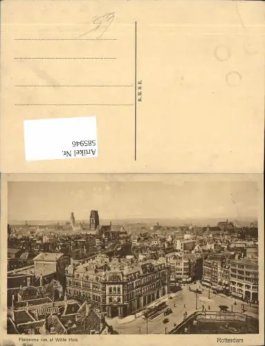 585946,Rotterdam Panorama van af Witte Huis Nederland