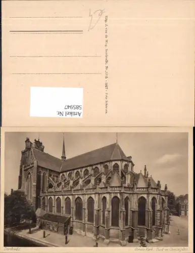 585947,Dordrecht Groote Kerk Zuid-en Oostzijde Nederland