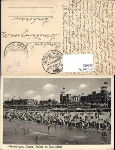 585955,Scheveningen Den Haag Palace-en Oranjehotel Strand Strandleben Nederland