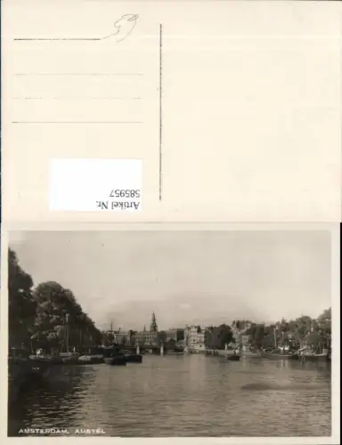 585957,Foto Ak Amsterdam Amstel Schiffe Nederland