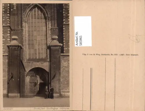 585965,Dordrecht Groote Kerk-Hoffdingang Westzijde Kirche Nederland