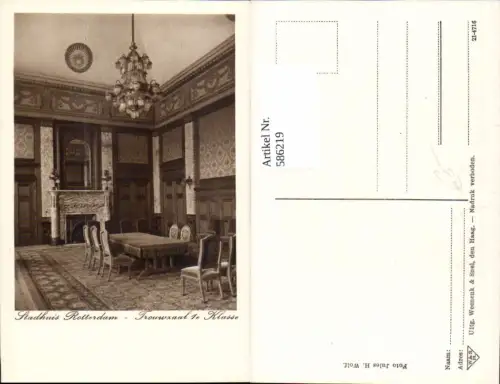 586219,Stadhuis Rotterdam Trouwzaal 1e Klasse Interieur Netherlands