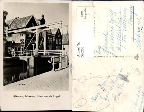 586233,Foto Ak Alkmaar Museum Huis met de kogel Netherlands