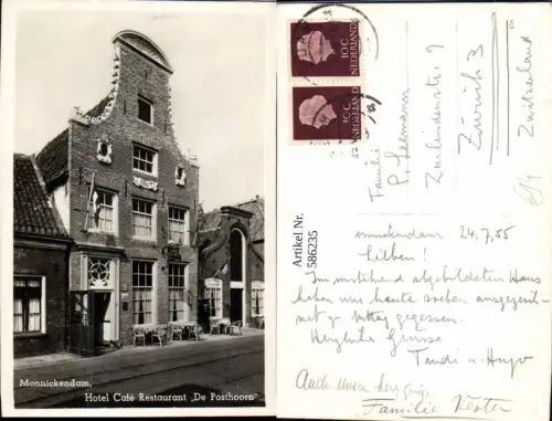 586235,Foto Ak Monnickendam Hotel Cafe Restaurant De Posthoorn Netherlands