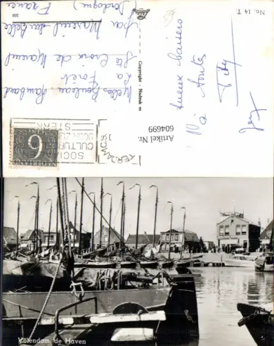 604699,Foto Ak Volendam de Haven Hafen Boote Schiffe Netherlands