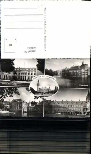 608951,Mehrbild Ak Groteten uit Den Haag Vredespaleis Vijverberg Paleis Noordeinde Netherlands