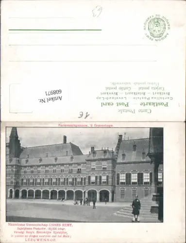 608971,Parlementsgebouw s Gravenhage Leeuwenkop Naamlooze Vennootschap Usines Remy Netherlands