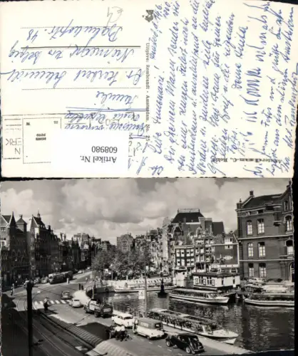 608980,Foto Ak Amsterdam Rokin Schiffe Boote Netherlands