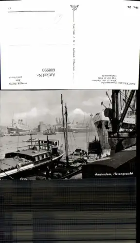 608990,Foto Ak Amsterdam Havengezicht Hafenansicht Hafen Netherlands