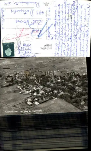 608997,Luftbild Ameland-Nes Het dorp in vogelvlucht Netherlands Stempel Nachgebühr