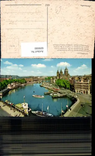609000,Amsterdam Prins Hendrikkade en Sin Nicolasskerk Kirche Netherlands