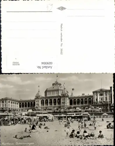609004,Foto Ak Scheveningen Kurhaus Strand Strandleben Netherlands