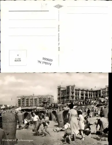 609006,Foto Ak Groeten ui Scheveningen Strand Strandleben Netherlands