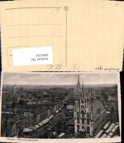 609029,Foto Ak Gouda Panorama Netherlands