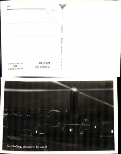 609030,Foto Ak Terschelling Brandaris bij nacht Leuchtturm Nachtansicht Netherlands