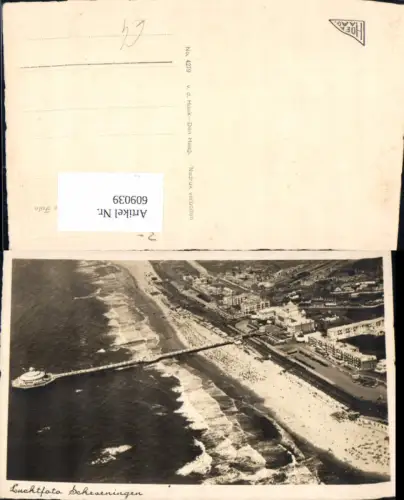 609039,Foto Ak Luftbild Scheveningen Küste Netherlands