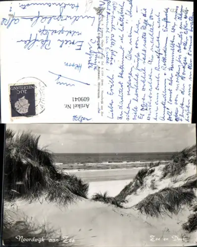 609041,Foto Ak Noordwijk aan Zee Zee en Duin Dünen Küste Strand Netherlands