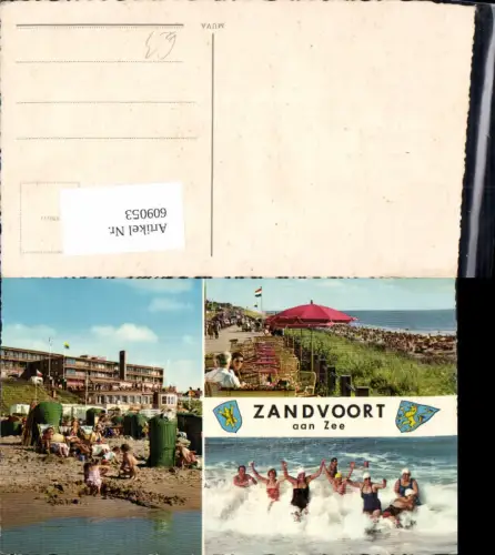609053,Mehrbild Ak Zandvoort aan Zee Strand Strandleben Netherlands