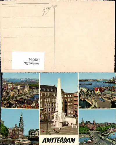 609056,Mehrbild Ak Amsterdam Schiff Hafen Netherlands