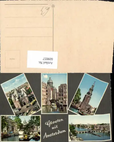 609057,Mehrbild Ak Groeten uit Amsterdam Netherlands
