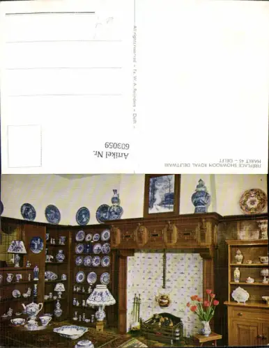 609059,Delft Fireplace Showroom Royal Delftware Porzellan Interieur Netherlands