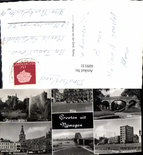 609131,Mehrbild Ak Groeten uit Nymegen Nijmegen Hunnerpark Kronenburgerpark Netherlands