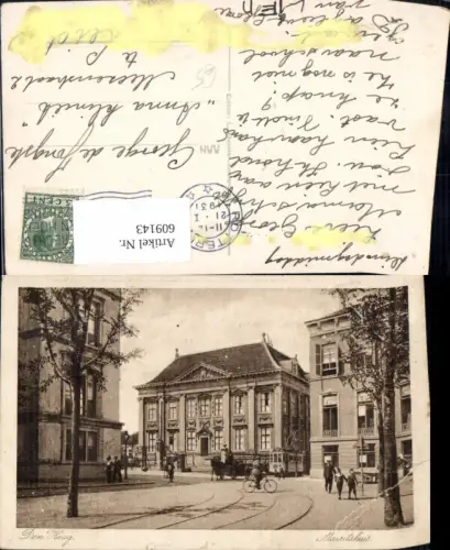 609143,Den Haag Mauritshuis Straßenbahn Kutsche Netherlands