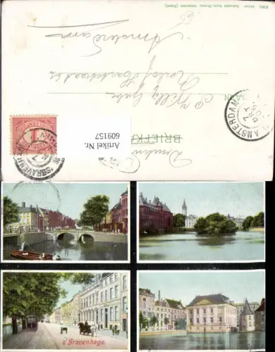 609157,Mehrbild Ak ´s Gravenhage Brücke Straßenbahn Netherlands
