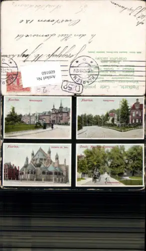 609160,Mehrbild Ak Haarlem Wilhelminapark Cathedral St Bavo Netherlands