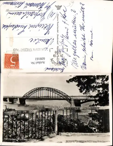 609161,Foto Ak Nijmegen Verkeersbrug Brücke Netherlands