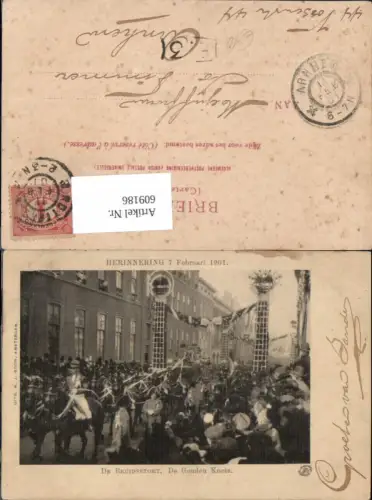 609186,Den Haag Herinnering 1901 De Bruidsstoet De Gouden Koets Netherlands