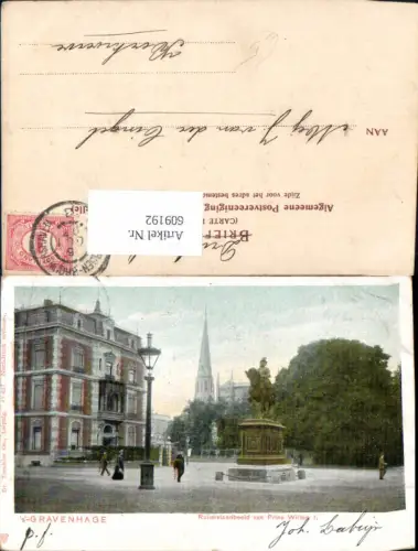 609192,´s Gravenhage Ruiterstandbeeld van Prins Willem I Reiterdenkmal Denkmal Netherlands