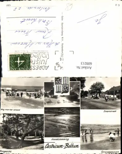 609213,Mehrbild Ak Castricum-Bakkum Dorpsstraat Strandgenoegen Netherlands