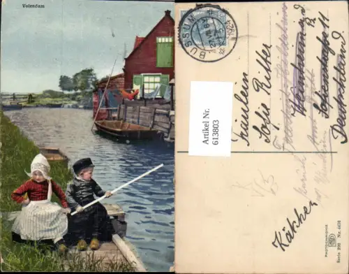 613803,Künstler Ak Volendam Edam-Volendam Kinder Tracht Volkstypen Netherlands pub Photochromie 292euro4476