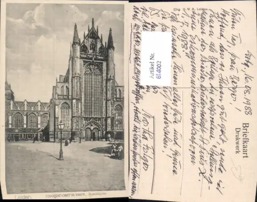 614002,Leiden Hooglandsche Kerk Zuidzijde Kirche Netherlands