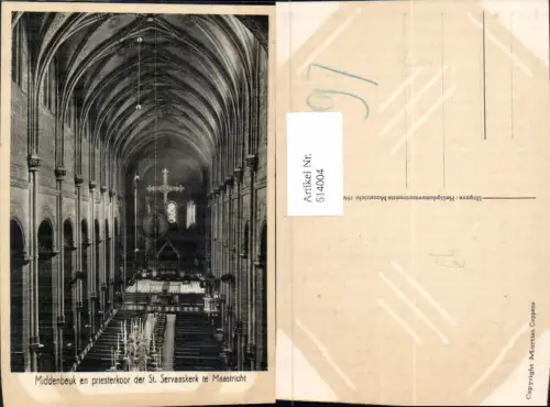 614004,Middenbeuk en priesterkoor der St Servaaskerk te Maastricht Kirche Innen Netherlands