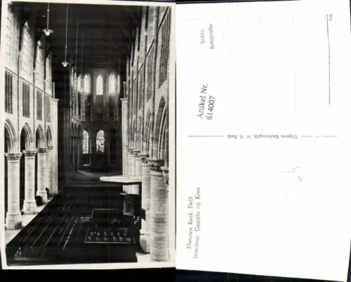 614007,Foto Ak Delft Nieuwe Kerk Interieur Gezicht op Koor Kirche Innen Netherlands