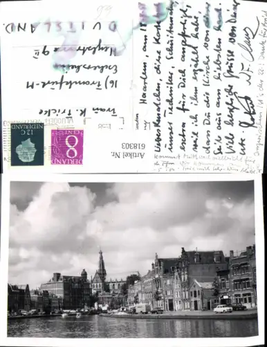 618303,Foto Ak Haarlem Ansicht Auto Bus Kirche Netherlands