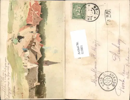 619801,Lithographie Henri Cassiers Domburg