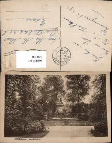 630368,Amsterdam Vondelpark Statue Netherlands