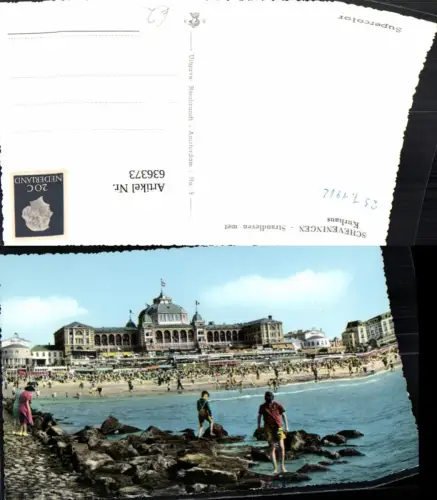 636373,Foto Ak Scheveningen Strandleven met Kurhaus Strandleben Netherlands