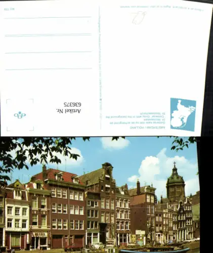 636375,Amsterdam Holland Gelderse kade met op de achtergrond de St Nicolaaskerk Kirche Netherlands