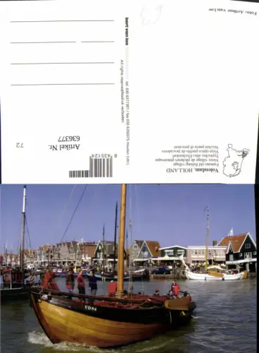 636377,Volendam Holland Fischerdorf Segelboot Boote Hafen Netherlands