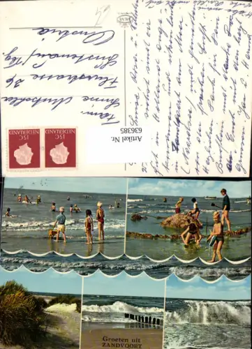 636385,Mehrbild Ak Groeten uit Zandvoort Strand Strandleben Netherlands